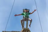 Powerfan at Tree Tops Trail high ropes adventure - Tenby, Pembrokeshire, South West Wales