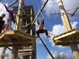 Tree Tops Trail junior high ropes adventure - Tenby, Pembrokeshire, South West Wales