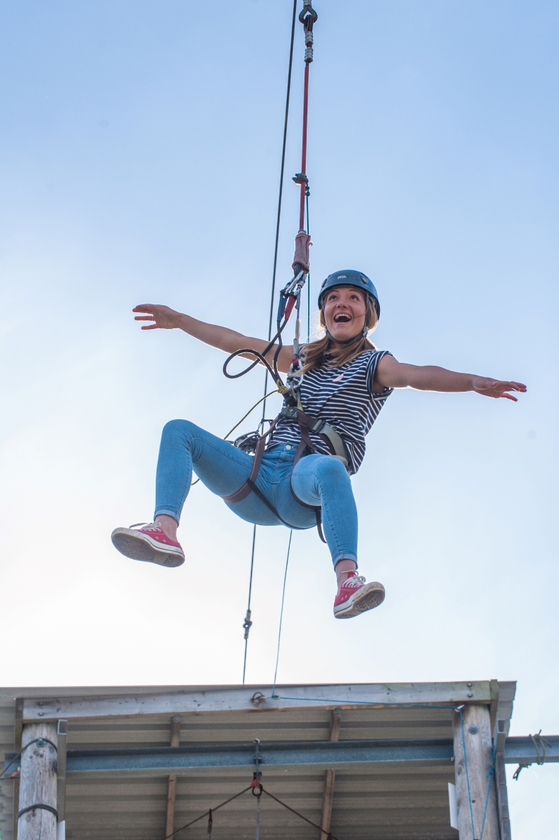 The Powerfan at Tree Tops Trail high ropes adventure - Tenby, Pembrokeshire, South West Wales