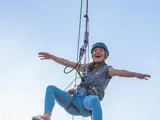 The Powerfan at Tree Tops Trail high ropes adventure - Tenby, Pembrokeshire, South West Wales