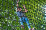 Cargo net at Tree Tops Trail high ropes adventure - Tenby, Pembrokeshire, South West Wales